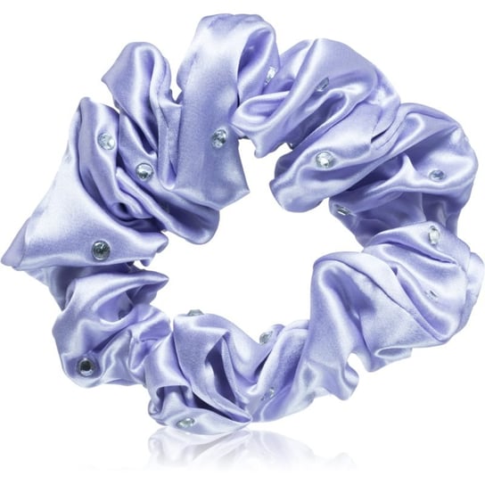 Crystallove Crystalized Silk Scrunchie jedwabna gumka do włosów kolor Lilac 1 szt. Crystallove