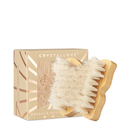 CRYSTALLOVE Szczotka do masażu twarzy i biustu butterfly - travel size Crystallove