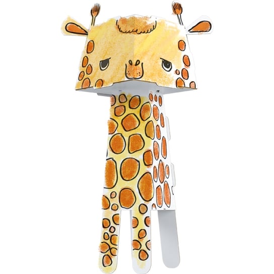 Cube Head, tekturowy model Żyrafa Złóż i Pokoloruj Monumi