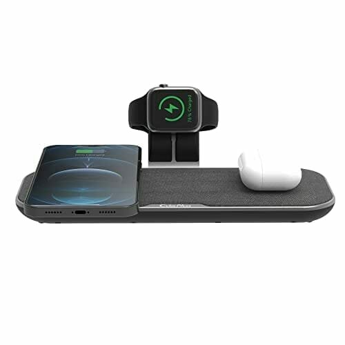 Cubenest Bezprzewodowa Magnetyczna Podkładka Ładująca 3 W 1 | Kompatybilna Z Iphone 12/13/14, Airpods, Apple Watch I Innymi Urządzeniami Obsługującymi Technologię Magsafe | Stacja Ładująca Qi | Wytrz Apple