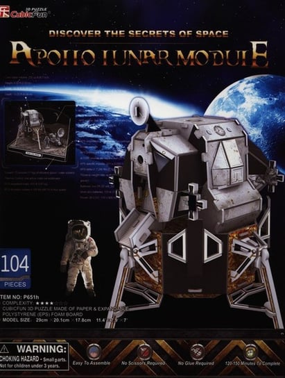 Cubic Fun, puzzle 3D Apollo moduł księżycowy Cubic Fun