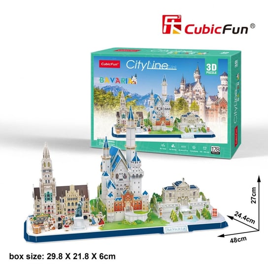 Cubic Fun, puzzle 3D City Line Bavaria Cubic Fun