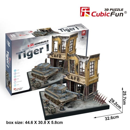 Cubic Fun, puzzle 3D Czołg German Tiger Cubic Fun