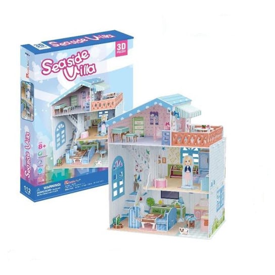 Cubic Fun, puzzle 3D Domek dla lalek: Seaside Villa Cubic Fun
