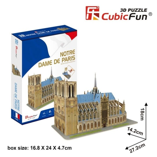 Cubic Fun, puzzle 3D Katedra Notre Dame Cubic Fun