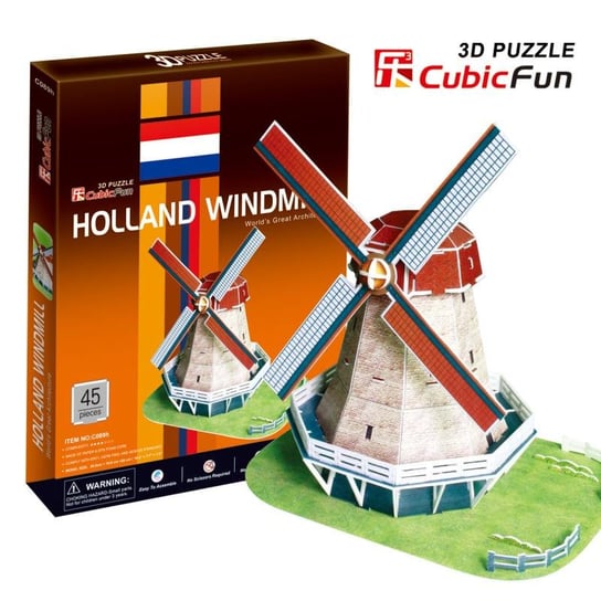 Cubic Fun, puzzle 3D Wiatrak Holenderski Cubic Fun