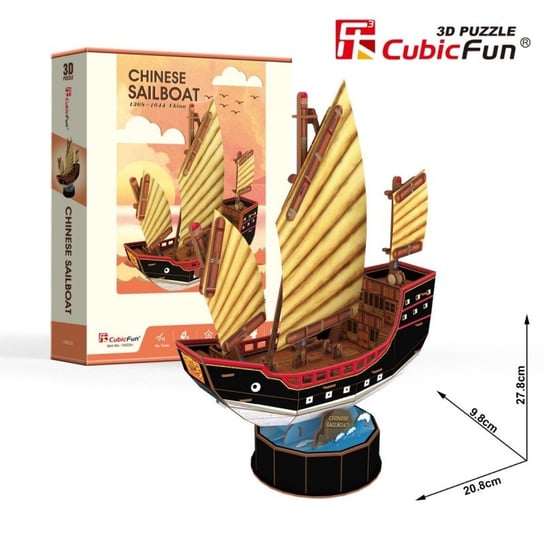 Cubic Fun, puzzle 3D Żaglowiec Chinese Cubic Fun