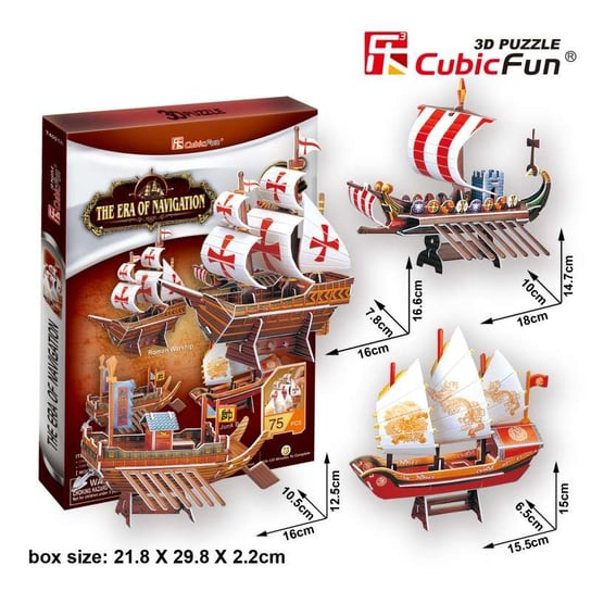 Cubic Fun, puzzle 3D Zestaw Statków Voyage Century Cubic Fun