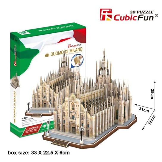 Cubic Fun, puzzle, Katedra w Mediolanie, 251 el. Cubic Fun