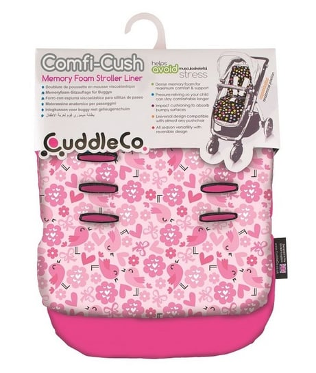 CuddleCo, Wkładka do wózka Comfi-Cush, Różowe Kwiaty i Ptaszki CuddleCo
