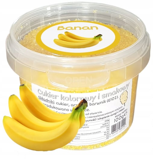 Cukier Do Waty Cukrowej Banan 100g Bananowy wiadro ADMAJ