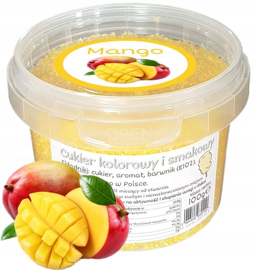 Cukier Do Waty Cukrowej Mango 100g Żółty wiaderko ADMAJ