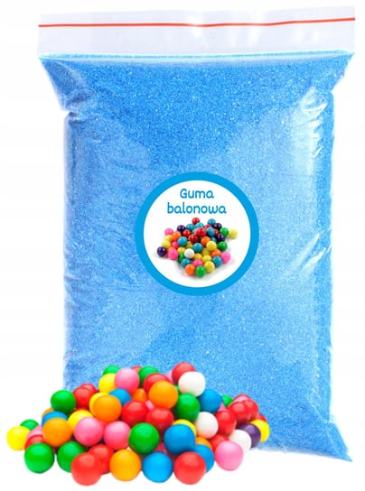Cukier Kolorowy i Smakowy 1kg Niebieski Guma Balonowa ADMAJ