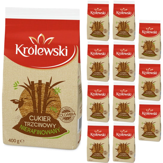 Cukier Królewski, cukier trzcinowy kryształ, 12 x 400 g Südzucker