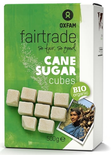 CUKIER TRZCINOWY W KOSTKACH FAIR TRADE BIO 500 g - OXFAM Oxfam Fair Trade
