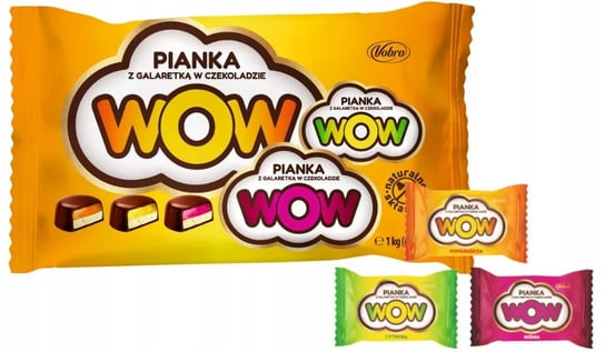 Cukierki WOW Pianka Z Galaretką w Czekoladzie Vobro 1Kg Vobro