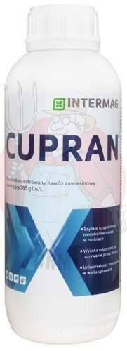 CUPRAN to dolistny preparat ograniczający liczebność drobnoustrojów chorobotwórczych. 
Dzięki dużej zawartości miedzi (385 g/l) tworzy na powierzchni liści barierę ochronną zapobiegającą bezpośredniemu atakowi szkodliwych mikroorganizmów. inna (Inny)