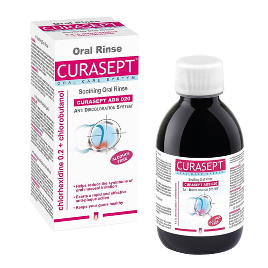 Curasept, Soothing, Płyn do płukania ust 0,20% CHX ADS220 z Chlorobutanolem, 200 ml Curaprox