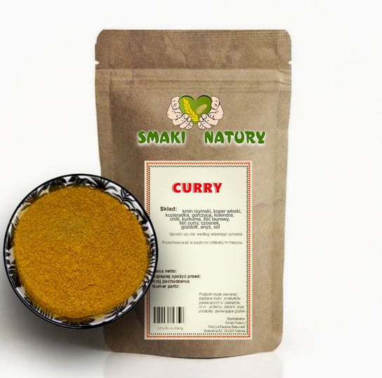 CURRY PREMIUM 500g przyprawa indyjska  naturalna aromat SmakiNatury