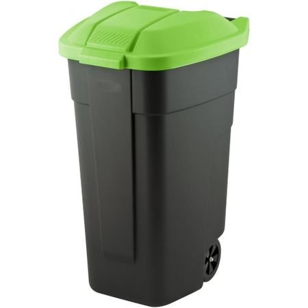 Curver Kosz Na Odpady Czarny 110L /Pokrywa Zielona Curver