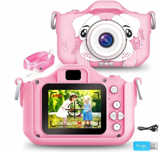 Cyfrowy aparat dla dzieci Buldog Full HD 40 Mpx Różowy Frahs