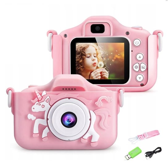 Cyfrowy aparat dla dzieci Jednorożec 40 Mpx różowy Frahs