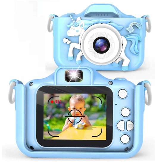 Cyfrowy aparat dla dzieci Jednorożec HD 40 Mpx Niebieski Frahs