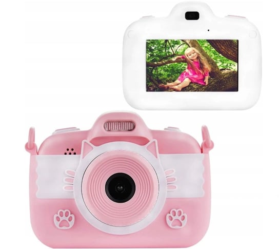 Cyfrowy aparat dla dzieci kot dotykowy 28 Mpx różowy Frahs