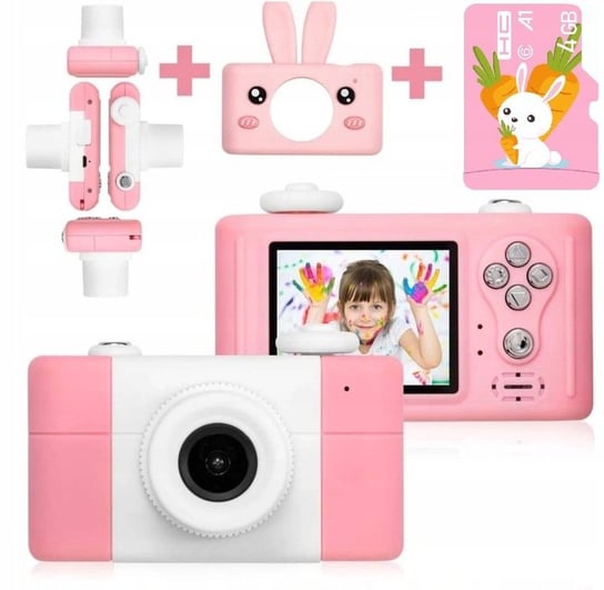 Cyfrowy aparat dla dzieci Króliczek 20 Mpx + Karta Pamięci 4 GB Frahs