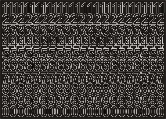 Cyfry Samoprzylepne 2,5cm 276 Znaków Czarne Naklejkolandia
