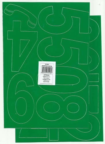 Cyfry samoprzylepne ART-DRUK 100mm zielone Helvetica 10 arkusz Art-Druk Artdruk