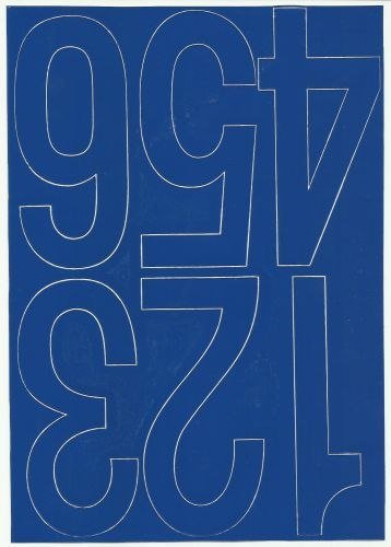 Cyfry samoprzylepne ART-DRUK 120mm niebieskie Helvetica 10 arkuszy Art-Druk Artdruk