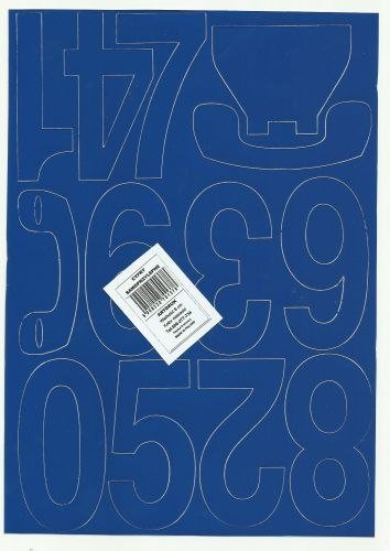 Cyfry samoprzylepne ART-DRUK 80mm niebieskie Helvetica 10 arkuszy Art-Druk Artdruk