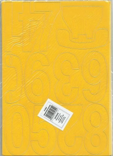 Cyfry samoprzylepne ART-DRUK 80mm żółte Helvetica 10 arkuszy Art-Druk Artdruk