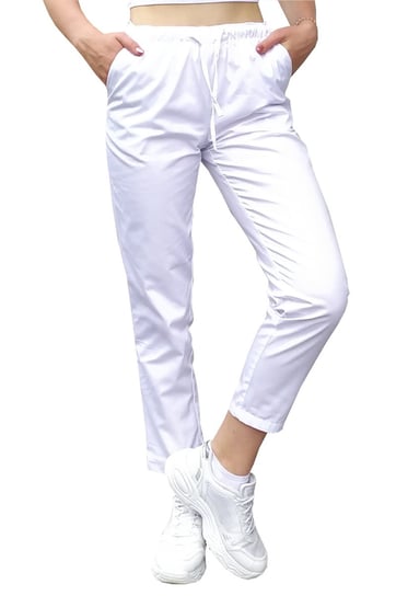Cygaretki spodnie medyczne damskie ochronne kolor biały L M&C