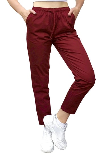 Cygaretki spodnie medyczne damskie ochronne kolor bordowy S M&C