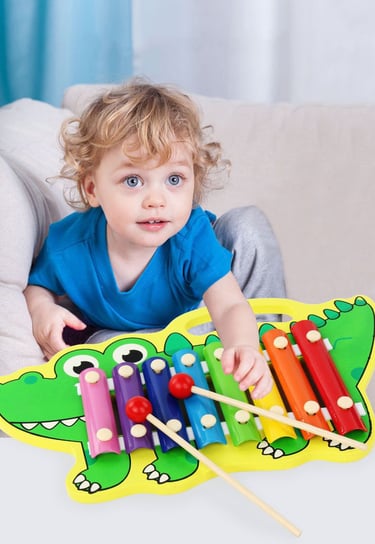 Cymbałki dla dzieci, 8-tonowe, krokodyl, KinderSafe KinderSafe