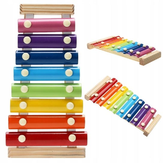 Cymbałki Drewniane Dla Dziecka Kolorowe Edukacyjne LUXMA