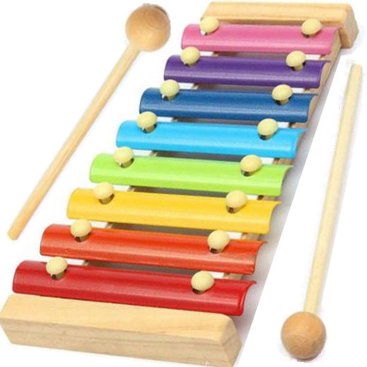 Cymbałki Drewniane Dla Dziecka Kolorowe Edukacyjne retoo
