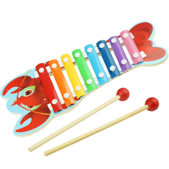 Cymbałki drewniane edukacyjna zabawka dla dzieci krab KinderSafe