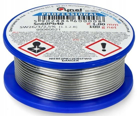 Cyna Lutownicza 1,2Mm 100G Sn60Pb40 Cynel - Cynel | Sklep EMPIK.COM