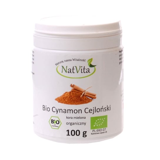 Cynamon Ceylon Cejloński  Bio Mielony 100 g - Natvita NatVita