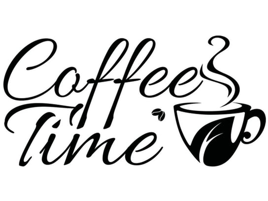 Cytaty, Coffee Time, Naklejka ścienna, 100x50 cm Oobrazy