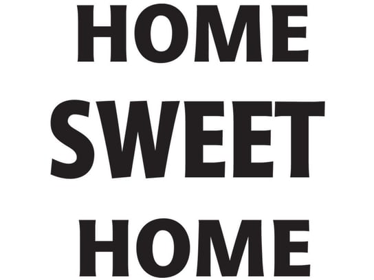 Cytaty, Home sweet home, Naklejka ścienna, 50x50 cm Oobrazy