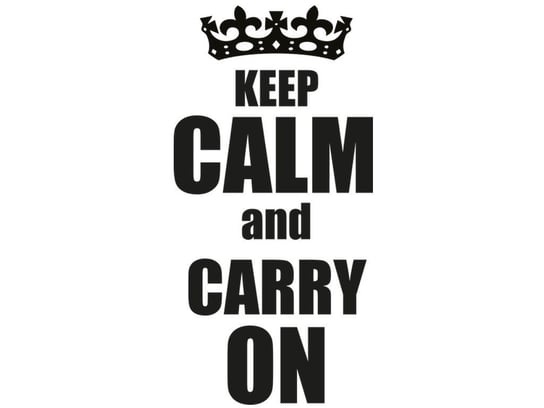 Cytaty, Keep calm and carry on, Naklejka ścienna, 100x200 cm Oobrazy