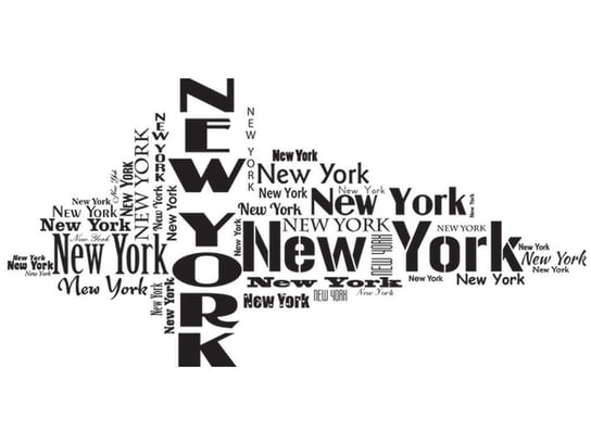 Cytaty, New York, Naklejka ścienna, 100x50 cm Oobrazy