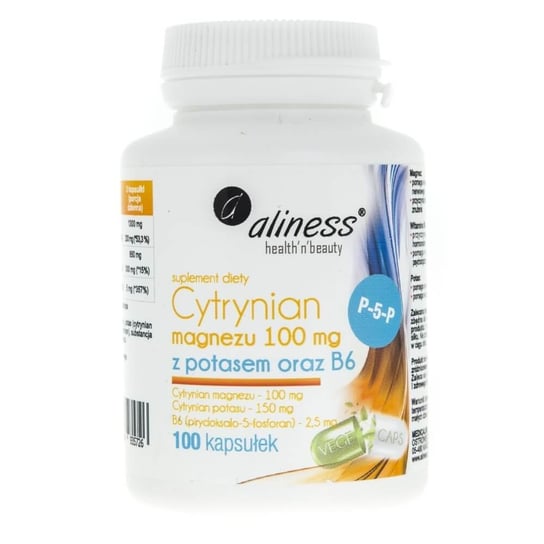 Cytrynian Magnezu z potasem oraz B6 MEDICALINE,  Suplement diety, 100 kaps. MedicaLine