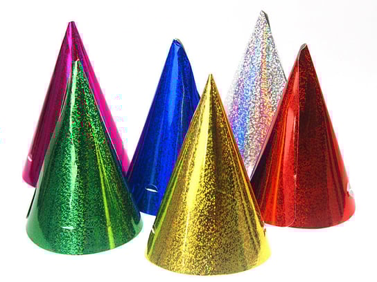 Czapeczki holograficzne, mix, 120 sztuk PartyDeco