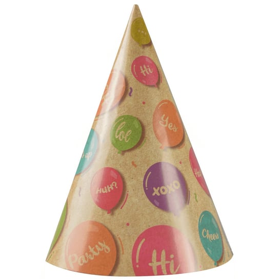 Czapeczki Imprezowe Na Ekologiczne Urodziny, Krafr Balloons, 6 Szt. Arpex