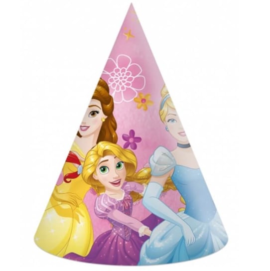 Czapeczki Urodzinowe Księżniczki, Disney Princess, 6 Szt. Procos
